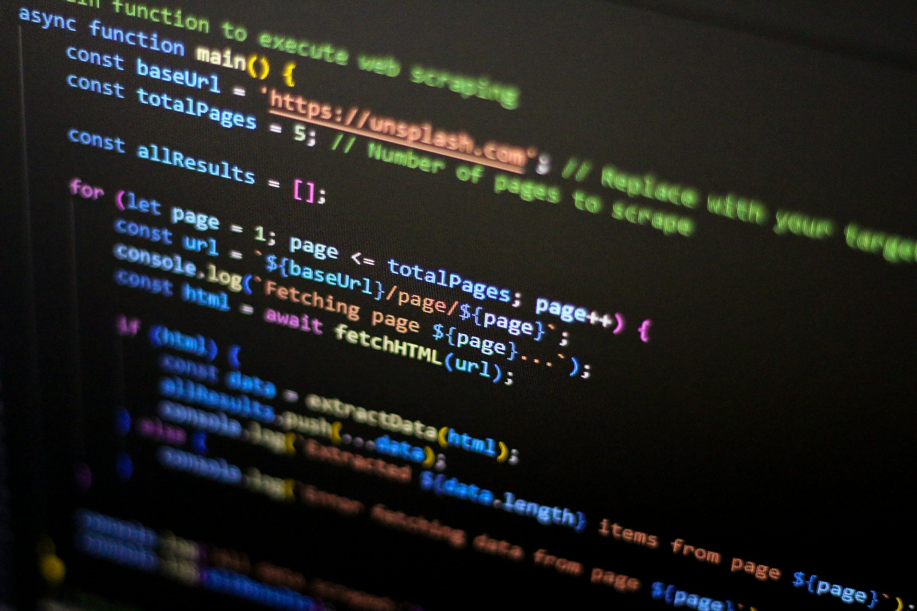 Programming code on a computer screen illustrating software development in this Soran Ari technology article