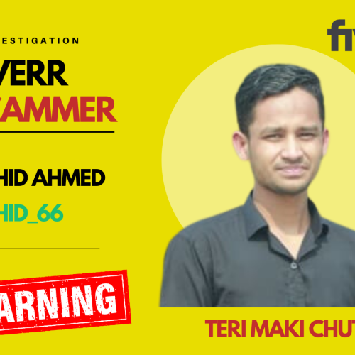 Nahid Ahmed (Nahid_66) on Fiverr caught in promotion scam